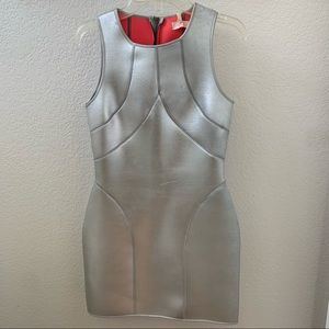 Sass & Bide The Love in Metallic Neoprene Dress 38
